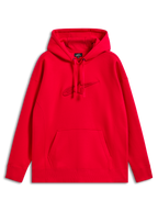 Alpinestars Emergent Oversized Hoodie, Red, Pullover Sweatshirt with Tonal 3D Embroidered Astars Logo, Kangaroo Pocket, Casual Motorsport Streetwear
