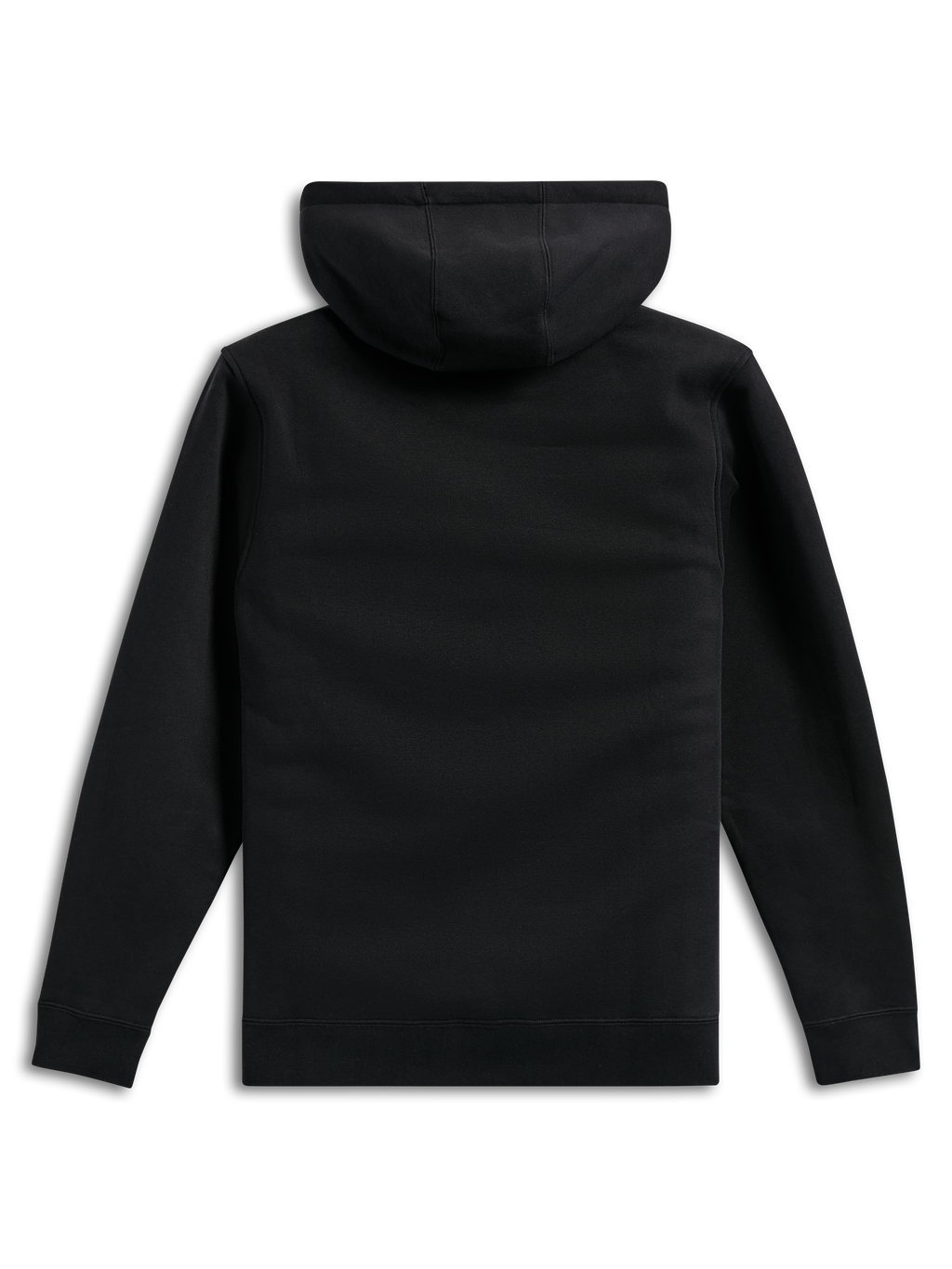 Sudadera con capucha Alpinestars Ellipsoid, negra, vista trasera, forro polar liso, estilo casual urbano, sudadera con capucha con puños y dobladillo de canalé