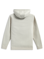 Alpinestars Pulse Hoodie, vista trasera, blanco roto arena, sudadera casual de forro polar, mangas largas con puños y dobladillo de canalé, diseño con capucha, estilo urbano inspirado en el motociclismo