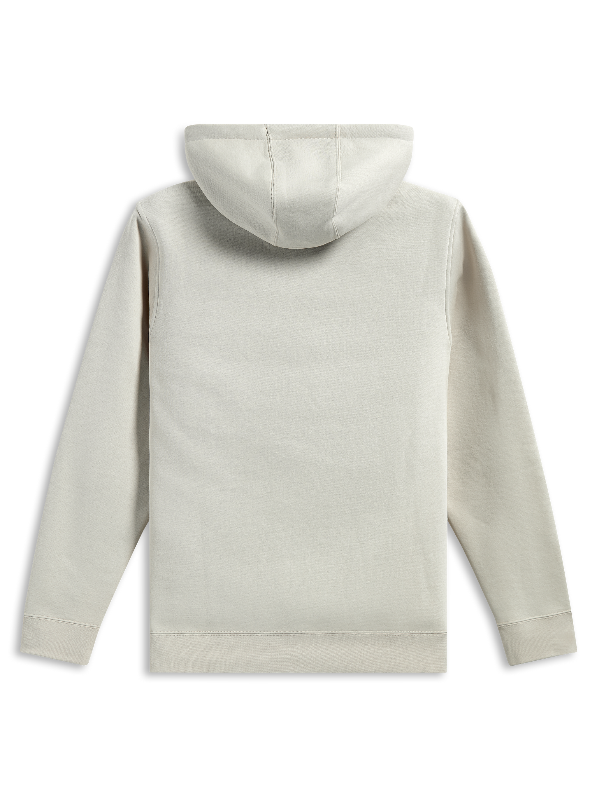 Alpinestars Pulse Hoodie, vista trasera, blanco roto arena, sudadera casual de forro polar, mangas largas con puños y dobladillo de canalé, diseño con capucha, estilo urbano inspirado en el motociclismo