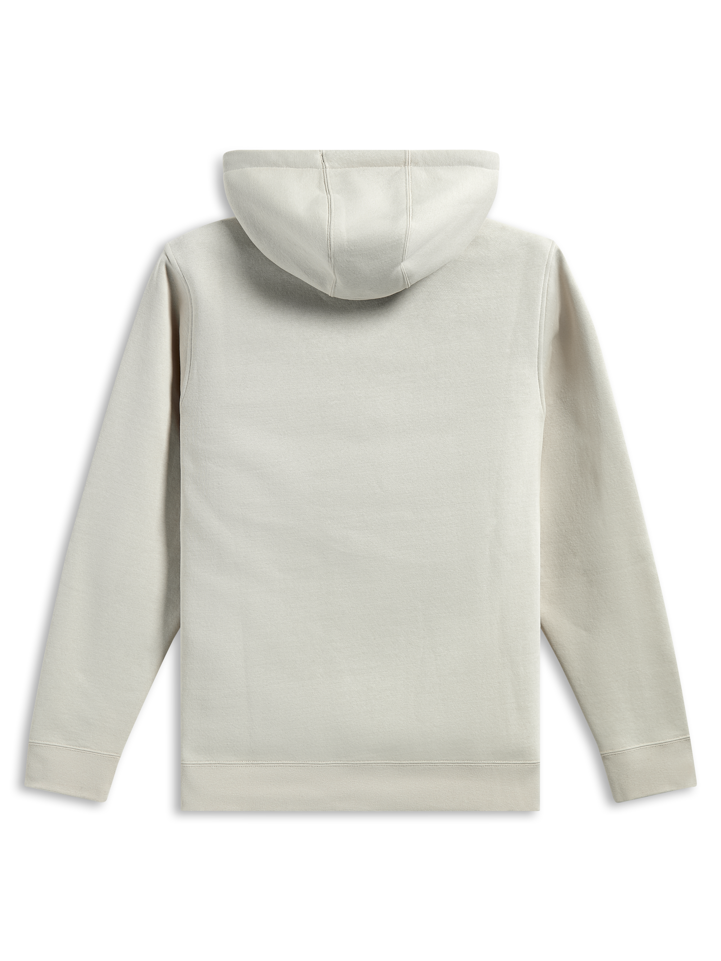 Alpinestars Pulse Hoodie, vista trasera, blanco roto arena, sudadera casual de forro polar, mangas largas con puños y dobladillo de canalé, diseño con capucha, estilo urbano inspirado en el motociclismo