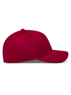 Alpinestars Pivot Gorro, gorra de béisbol deportiva en color rojo oscuro, con visera curva y corona estructurada en tejido de sarga