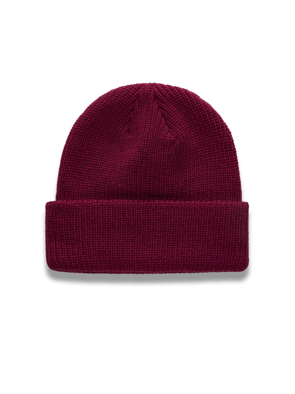 Alpinestars Unload Rib Cuff Beanie, Berry red knit sportswear hat in soft acrylic with a folded cuff design.