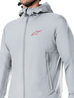 Alpinestars A-Dura Thermal Jacket, chaqueta de ciclismo, gris titanio, con capucha forrada de vellón y bolsillos con cremallera, aislamiento PrimaLoft ligero para ciclismo de montaña y conducción todoterreno en climas fríos