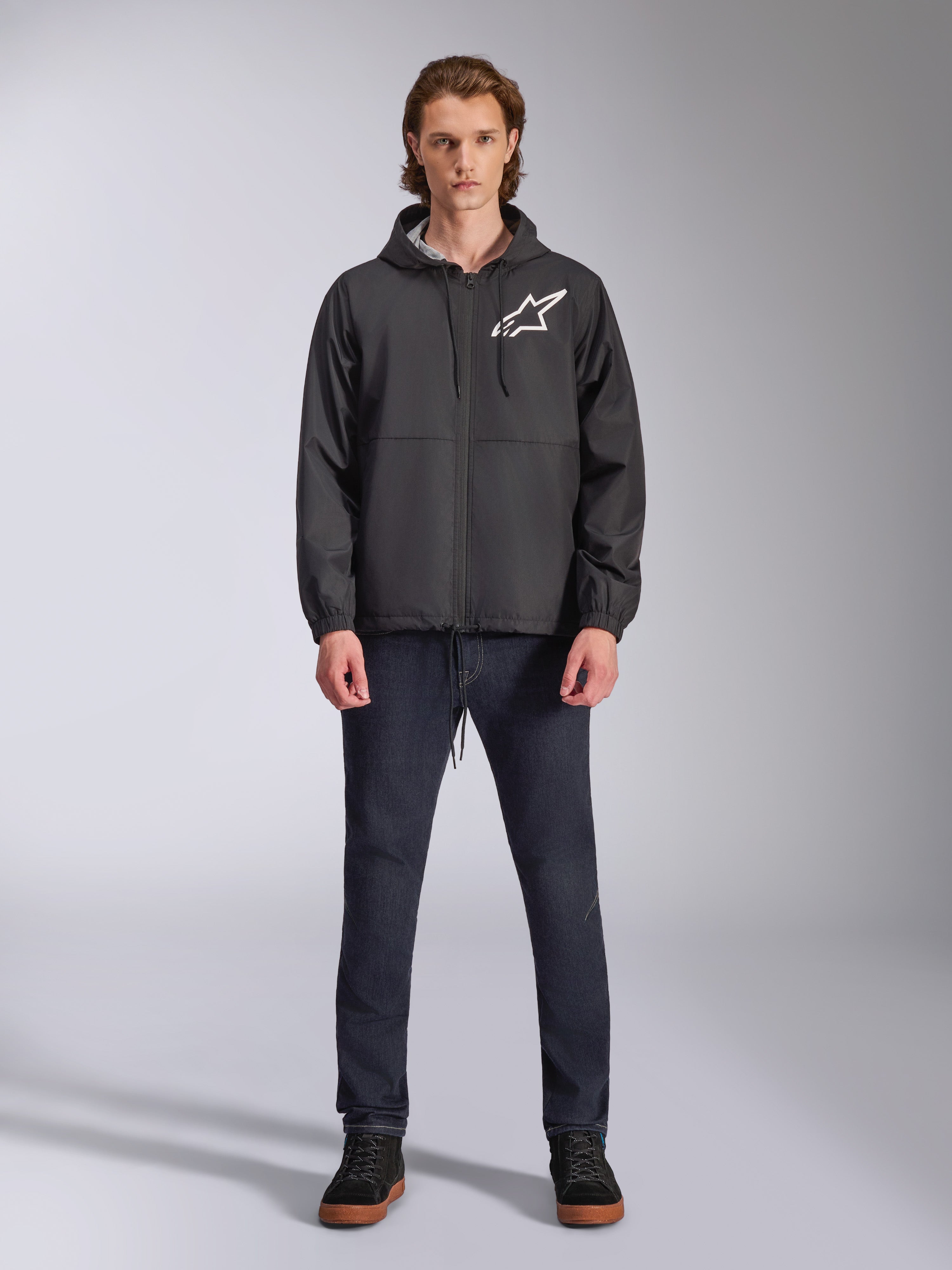 Speeder Chromium - Chaqueta Cortavientos Negro | Alpinestars®