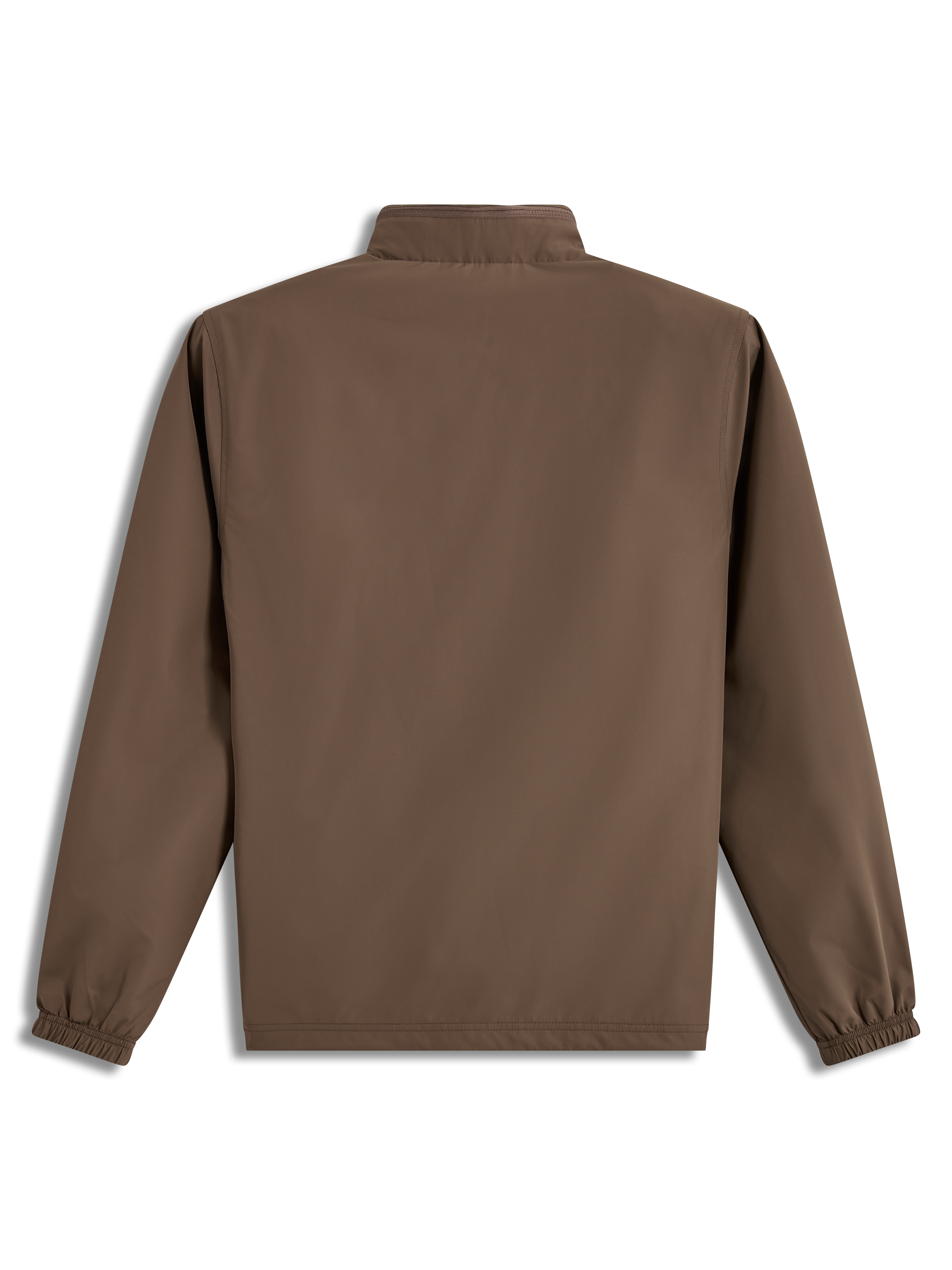 Alpinestars Overhaul Racer Chaqueta, chaqueta deportiva ligera, marrón, vista trasera con capucha plegable.