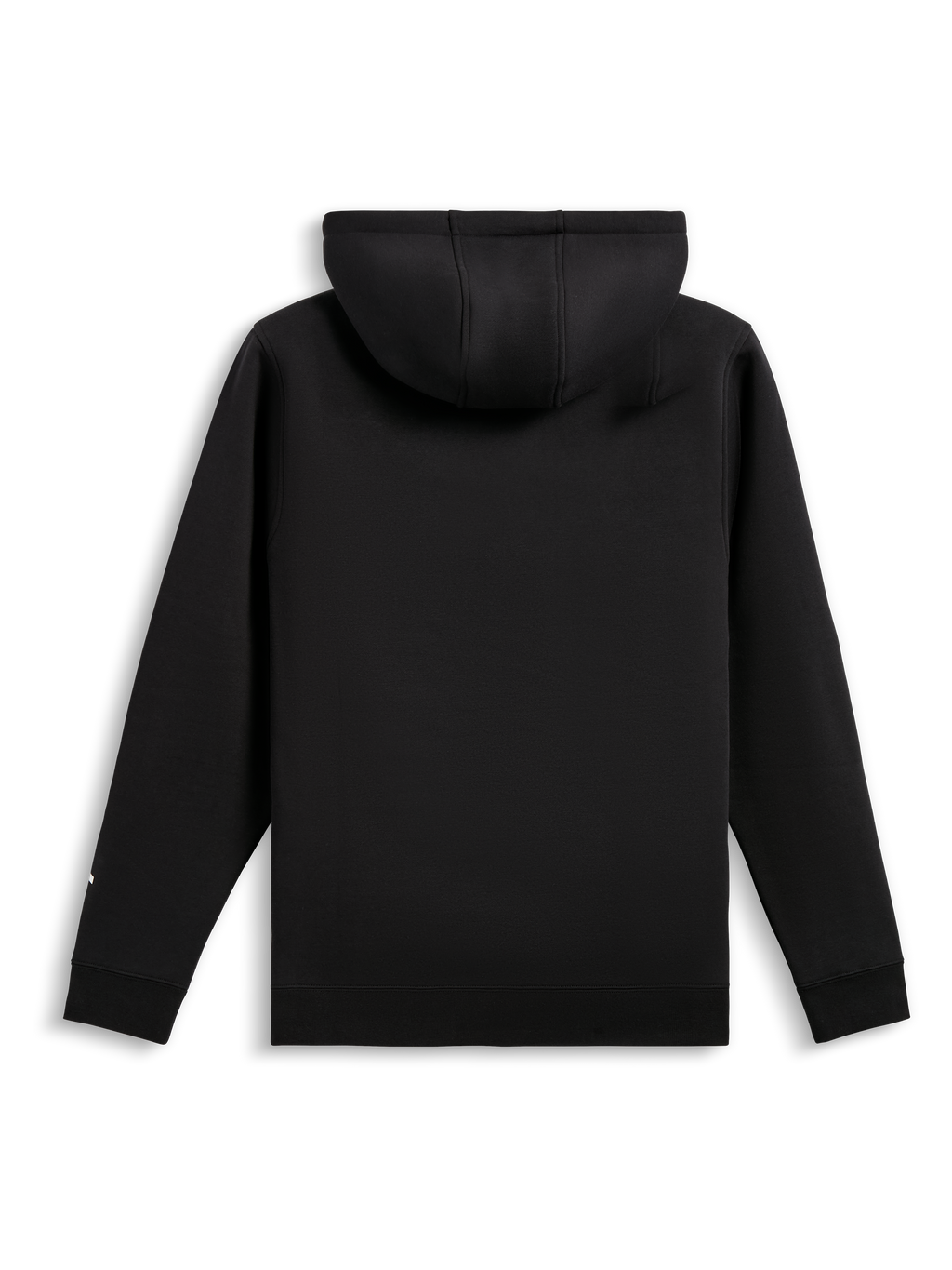 Alpinestars Harken Hoodie, sudadera con capucha de forro polar, negro, vista posterior, con puños y dobladillo de canalé, ropa urbana casual inspirada en el motorsport