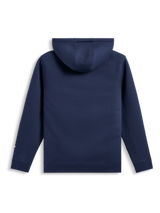 Sudadera con capucha Harken de Alpinestars, vista trasera, azul marino, sudadera de forro polar con mangas largas y puños de canalé, capucha forrada, ropa de calle casual de inspiración automovilística