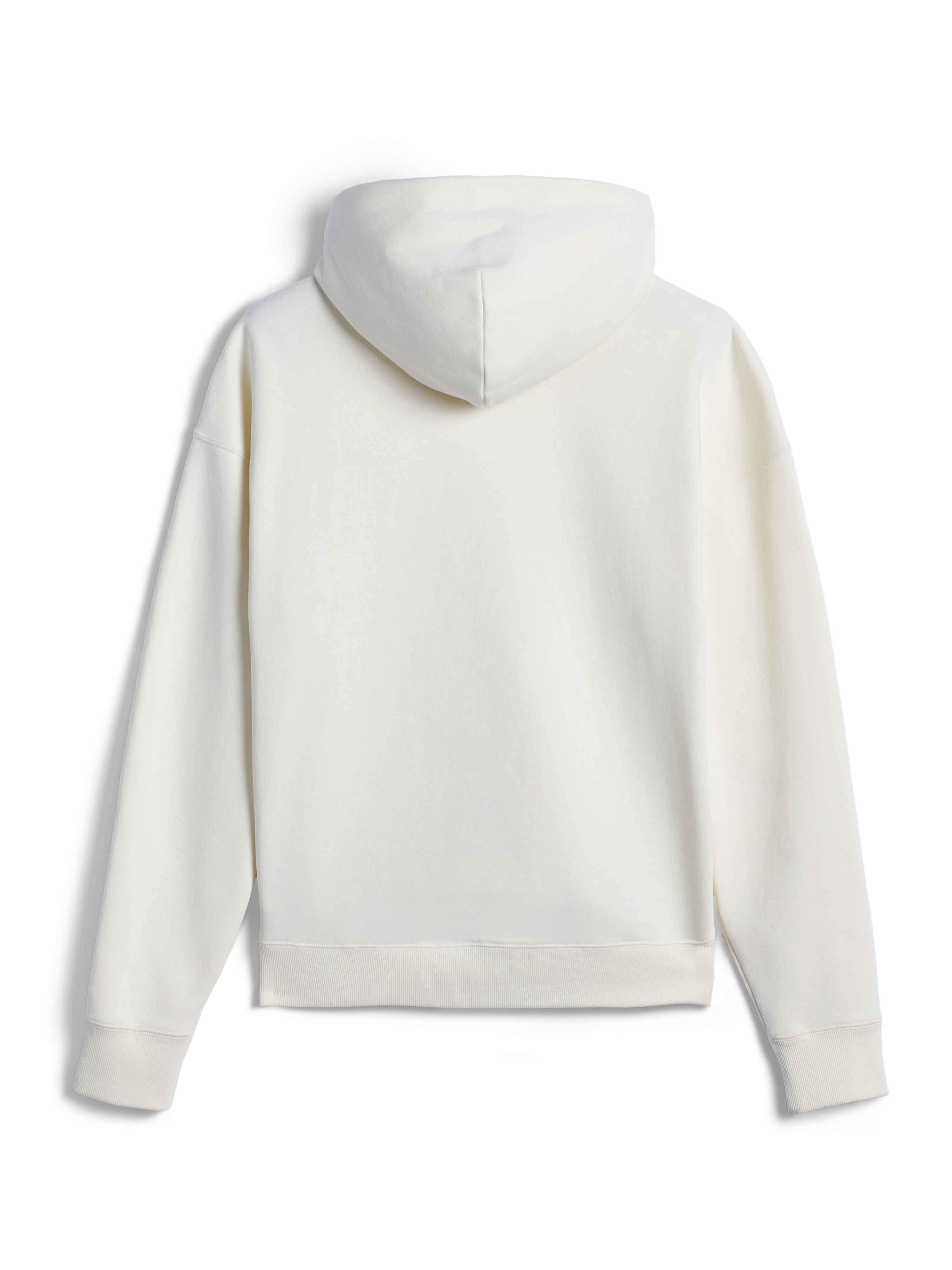 Alpinestars Essentials Ageless Hoodie, vista posterior de sudadera casual con capucha en blanco roto, corte relajado con puños y dobladillo acanalados, estética minimalista y limpia para la comodidad diaria