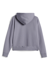 Sudadera con capucha y cremallera Alpinestars Essentials Ageless, vista trasera, plateado, streetwear casual de forro polar, ajuste relajado, puños y dobladillo acanalados, acabado de lavado a la piedra