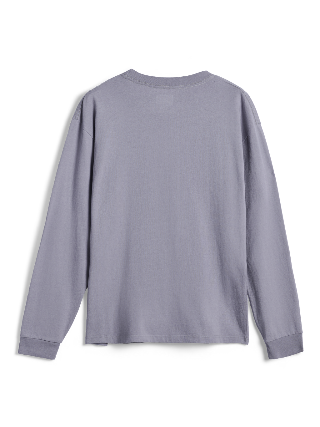 Alpinestars Essentials Ageless LS Tee, Long-Sleeve T-Shirt, Silver, Back View, plain design with ribbed crew neck and cuffs, 100% organic cotton jersey, relaxed contemporary fit