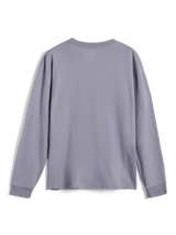 Alpinestars Essentials Ageless LS Tee, Long-Sleeve T-Shirt, Silver, Back View, plain design with ribbed crew neck and cuffs, 100% organic cotton jersey, relaxed contemporary fit