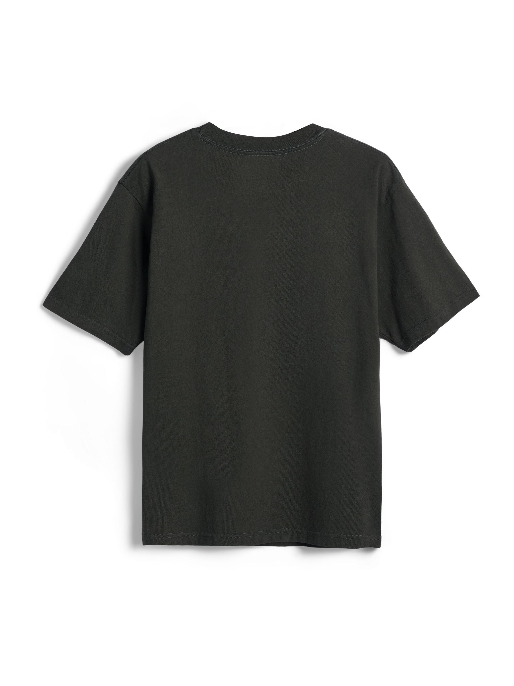 Camiseta Alpinestars Essentials Ageless SS, camiseta de manga corta, color negro, vista trasera, diseño liso con textura de lavado a la piedra, ajuste relajado, estilo streetwear casual inspirado en el automovilismo