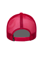 Alpinestars Ageless Snapback gorro, vista trasera de gorra roja con paneles de malla, cierre ajustable y etiqueta de logo