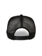 Gorra Trucker Control de Alpinestars, vista trasera, color negro, con paneles de malla transpirable y cierre snapback ajustable, gorra casual de estilo motorsport