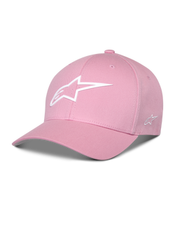 Alpinestars Ageless Multi Hat, Pink Baseball Cap, Curved Brim, White 3D Astars Logo, Structured Crown, Casual Sportswear