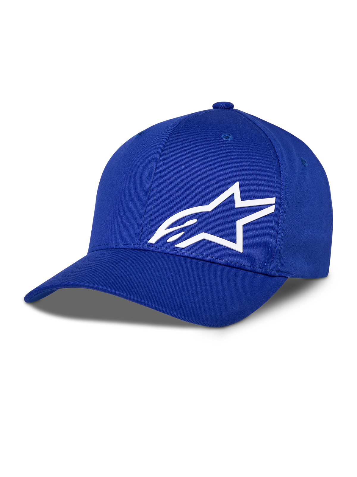 Alpinestars Corp Shift Multi Hat, gorra de béisbol azul con logo de estrella blanca en 3D, corona estructurada, visera curva, accesorio casual de motorsport