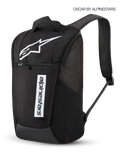 Alpinestars Defcon V3, mochila deportiva de uso diario de 13,6 l en negro y blanco, con logotipo Astars y marca estampados, bolsillo frontal con cremallera y correas acolchadas para los hombros