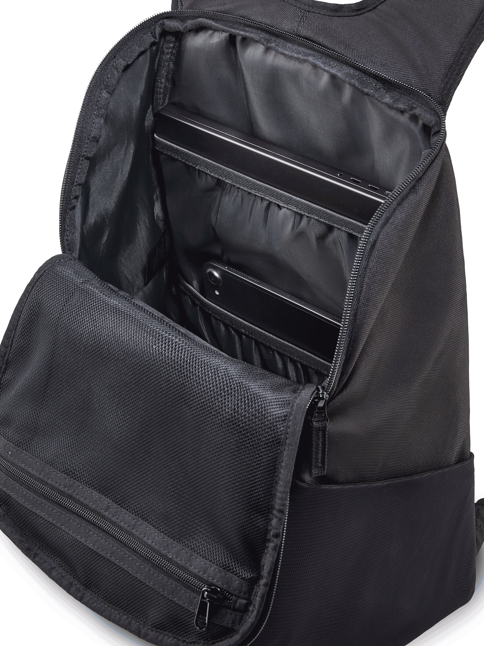 Alpinestars Defcon V3 Backpack, mochila diaria, negra con detalles en azul, poliéster 600D duradero, con logotipo impreso, bolsillos laterales de malla para botellas de agua y correas acolchadas, diseño casual inspirado en el motorsport