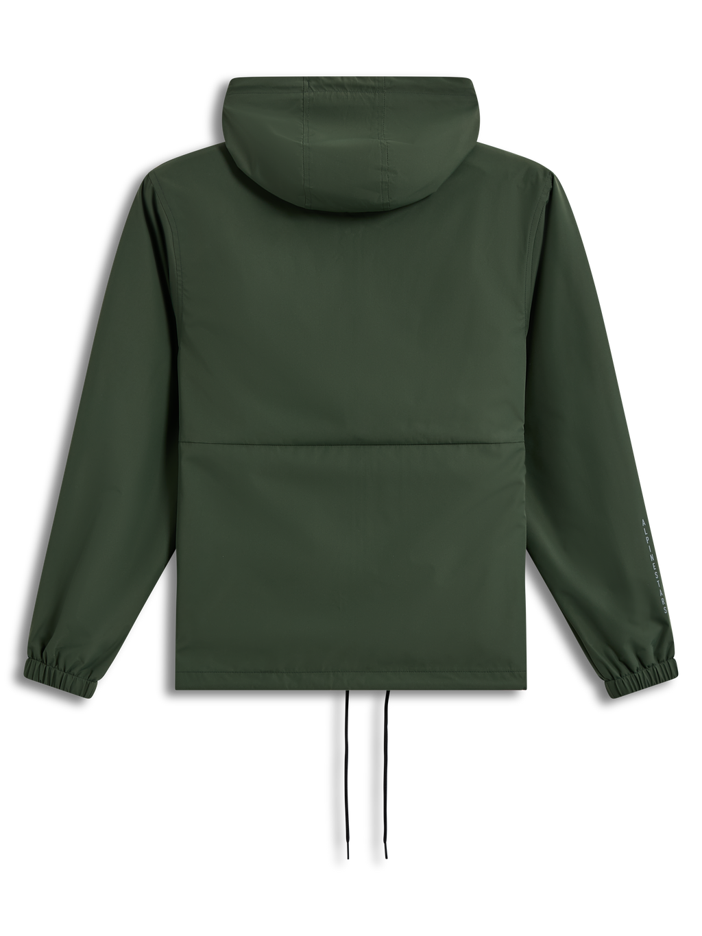 Alpinestars Speeder Resolve, cortavientos ligero con capucha en verde pino, vista trasera con puños elásticos