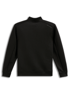Alpinestars Apera Half-Zip Sweatshirt, Black double-face fleece pullover, back view with tonal shoulder logo.
