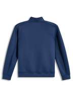 Alpinestars Apera Half-Zip, sudadera de forro polar azul acero con logo tonal en el hombro, ropa deportiva, vista trasera