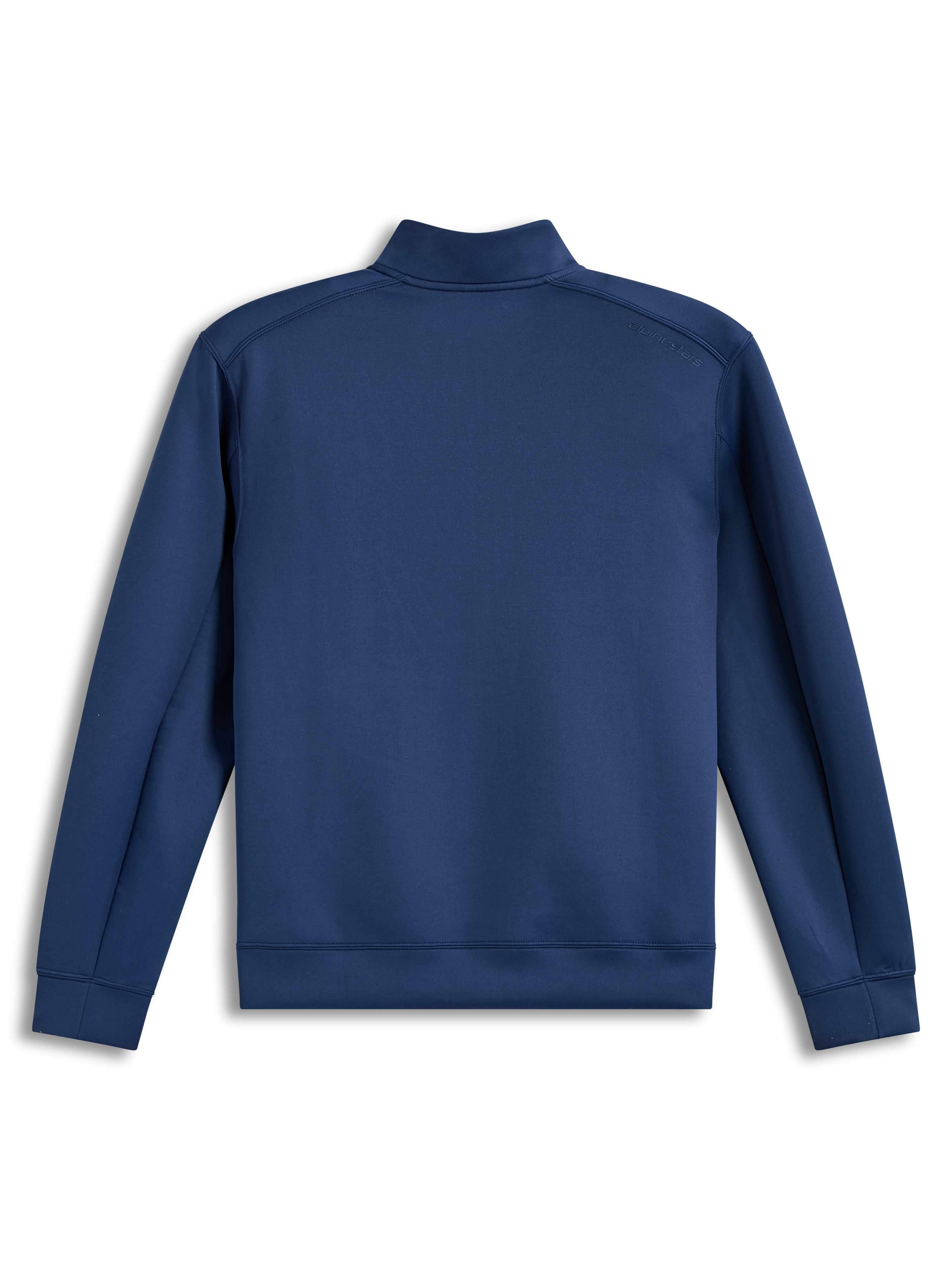 Alpinestars Apera Half-Zip, sudadera de forro polar azul acero con logo tonal en el hombro, ropa deportiva, vista trasera