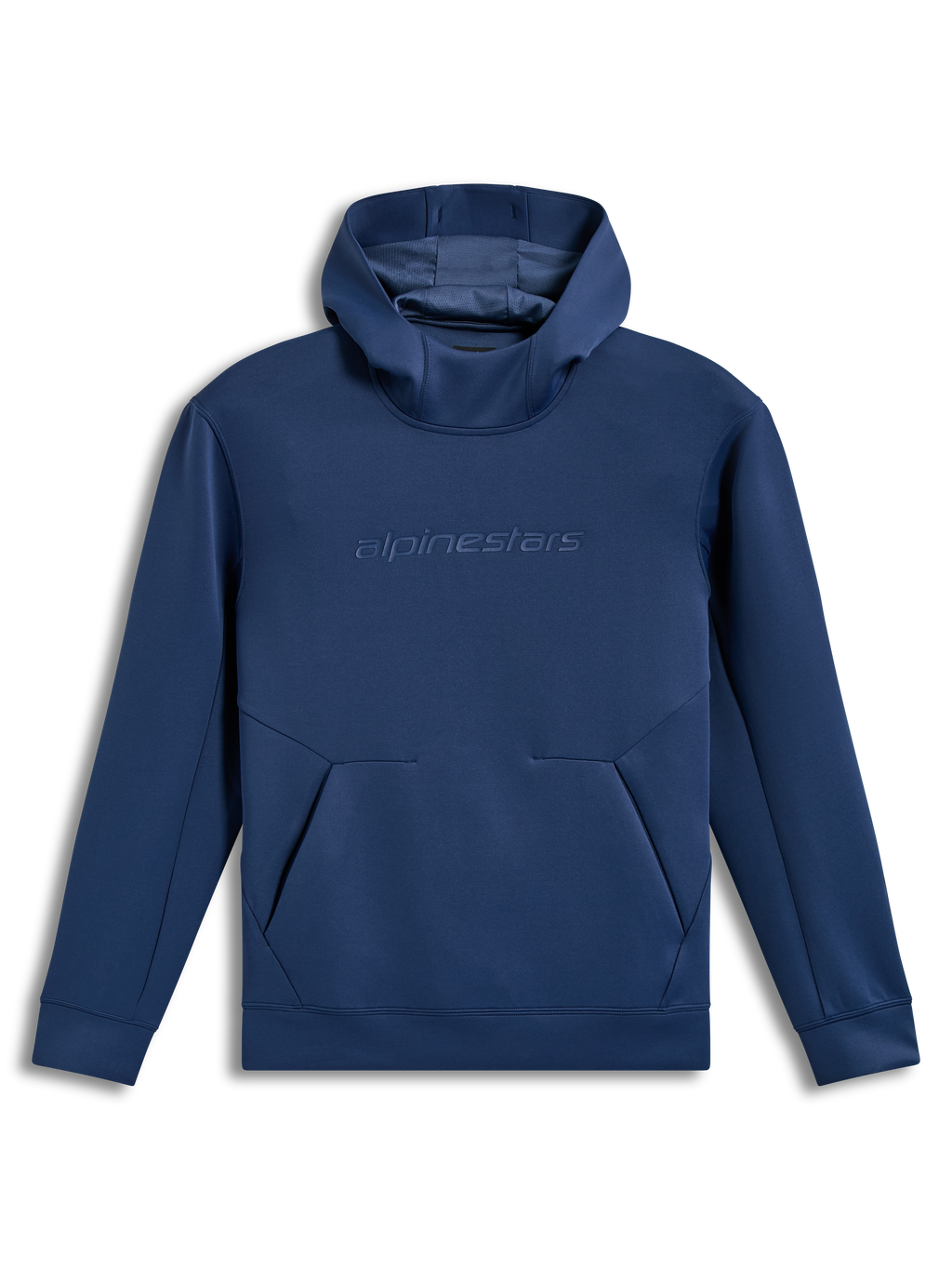 Alpinestars Datrix Hoodie, sudadera con capucha de forro polar azul acero, con logotipo tonal HD y capucha forrada de malla.