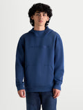Alpinestars Sudadera con capucha Datrix, prenda de sportswear para hombre en color azul acero, forro polar de doble cara con logotipo Alpinestars tonal en el pecho, capucha forrada de malla y bolsillo delantero, estilo casual inspirado en el motorsport.