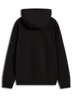 Alpinestars Camino Textured Oversized, sudadera negra con capucha, vista trasera, forro polar de punto texturizado.