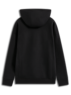 Alpinestars Shaw Oversized Hoodie, black sportswear fleece in a rear view with body seaming and ribbed trim details.