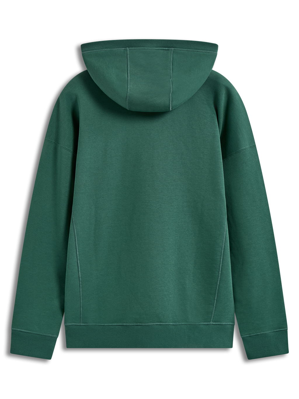 Alpinestars Shaw Oversized Hoodie, sudadera de forro polar verde, vista trasera con costuras y ajuste holgado