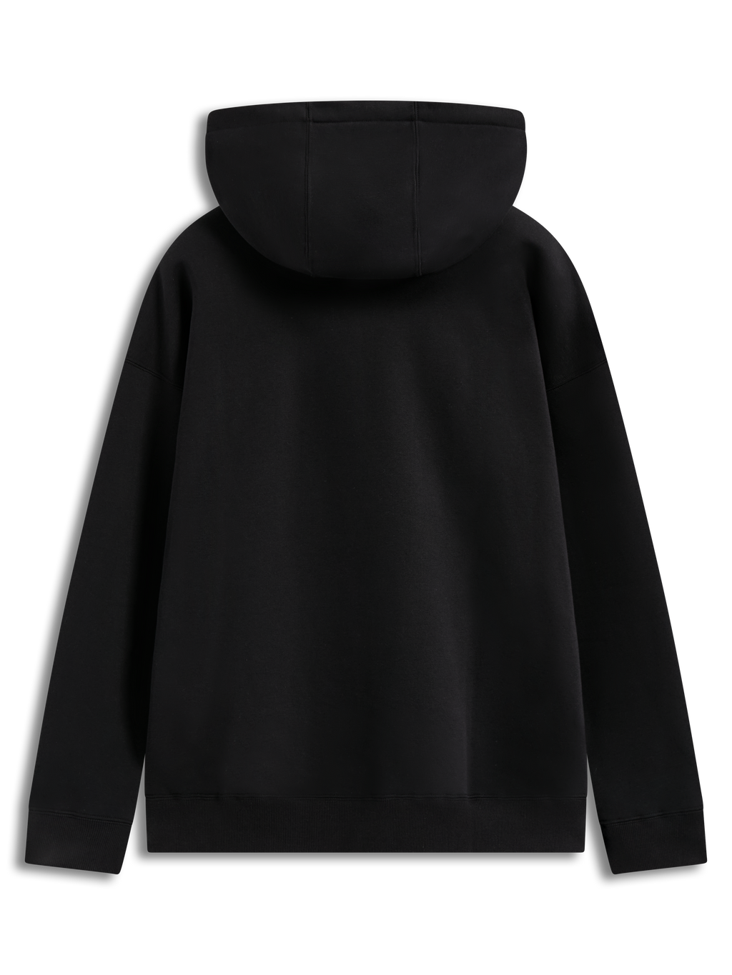 Alpinestars Prelude Oversized Hoodie, sudadera con capucha de forro polar, negra, ajuste holgado con puños de canalé, vista trasera, ropa deportiva