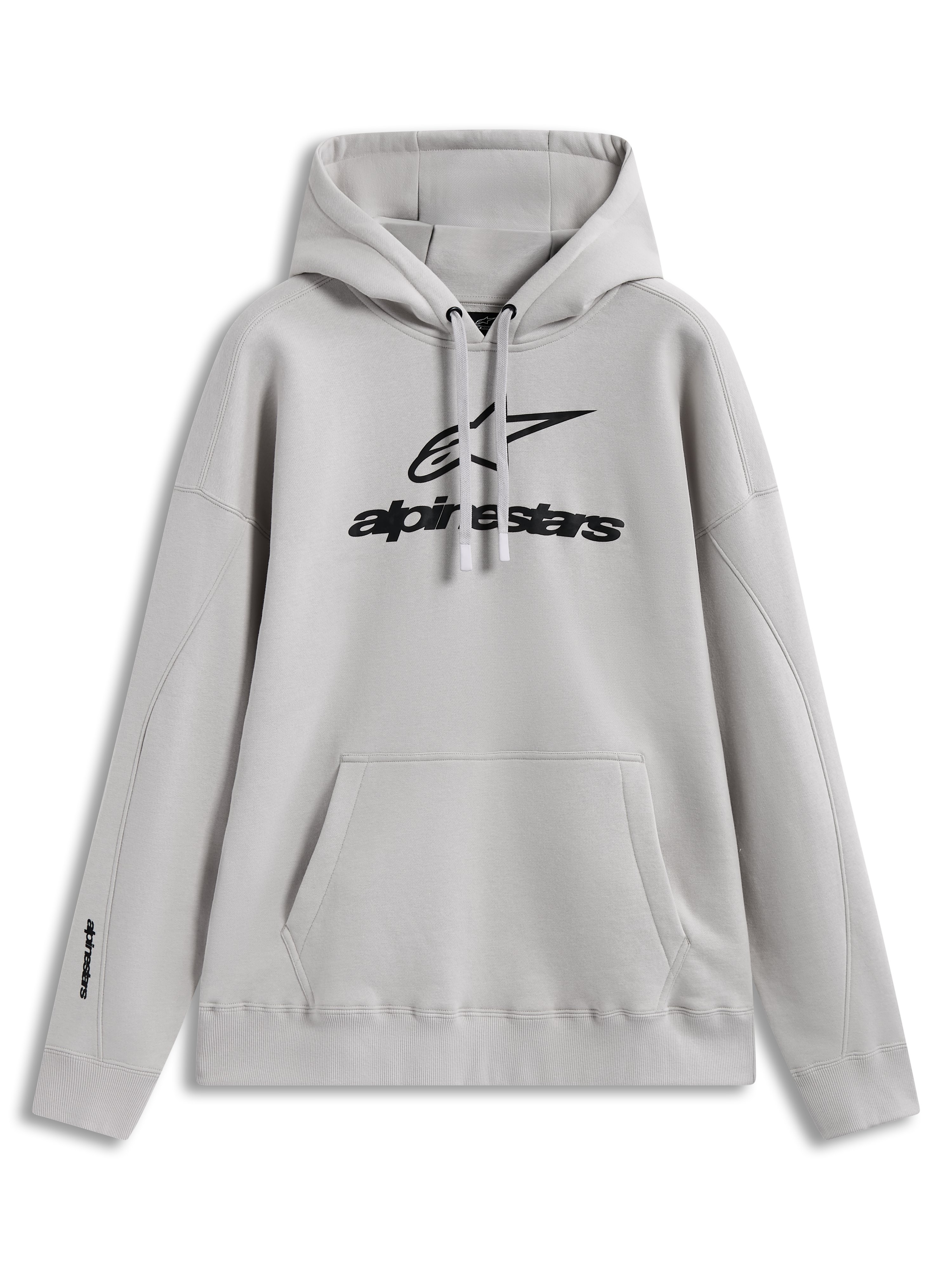 Alpinestars Prelude Oversized Hoodie, sudadera de forro polar arena con logo en relieve, ajuste ancho y bolsillo canguro
