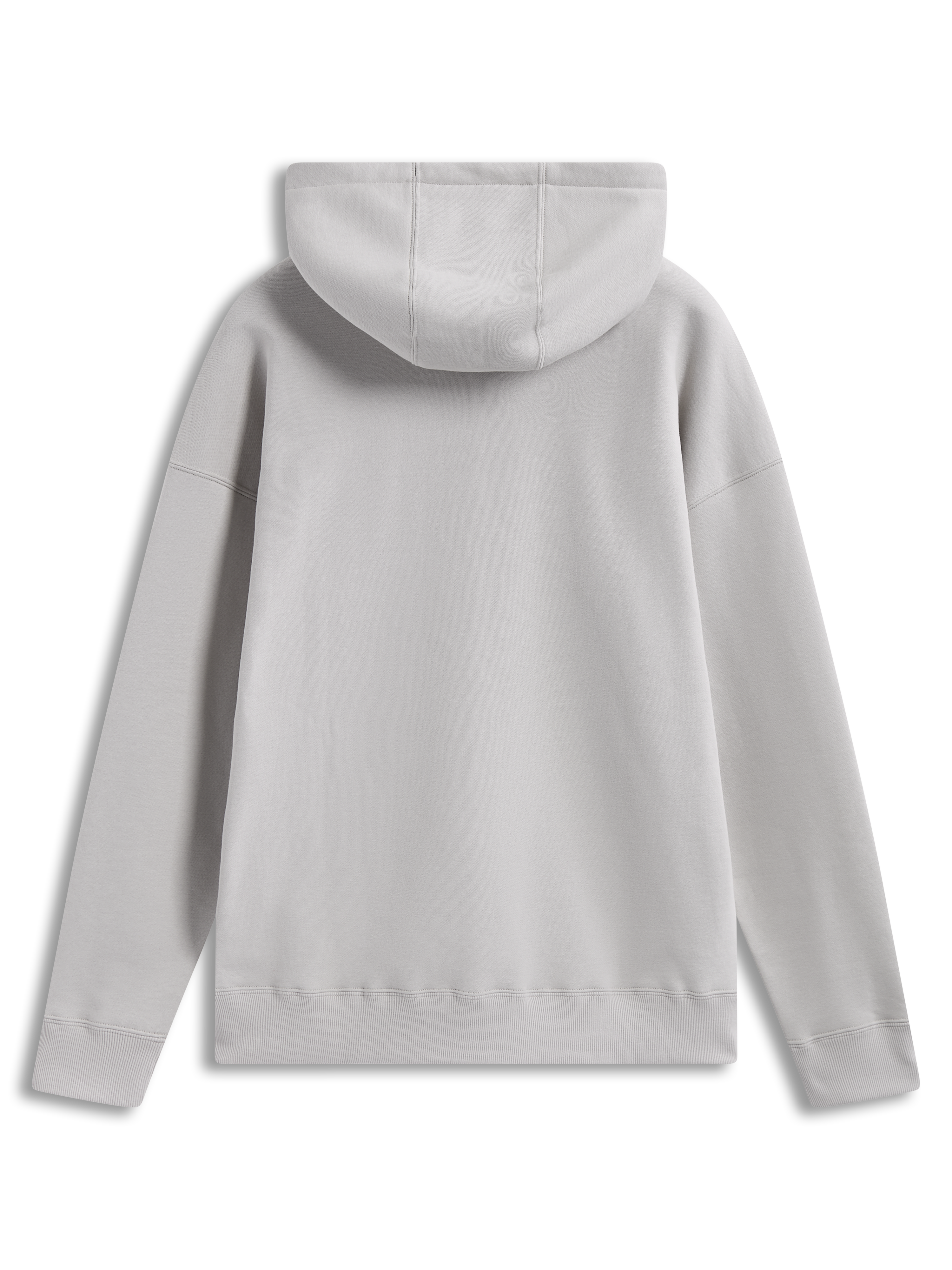 Sudadera Alpinestars Prelude Oversized, forro polar color arena, vista trasera con capucha forrada y puños de canalé.