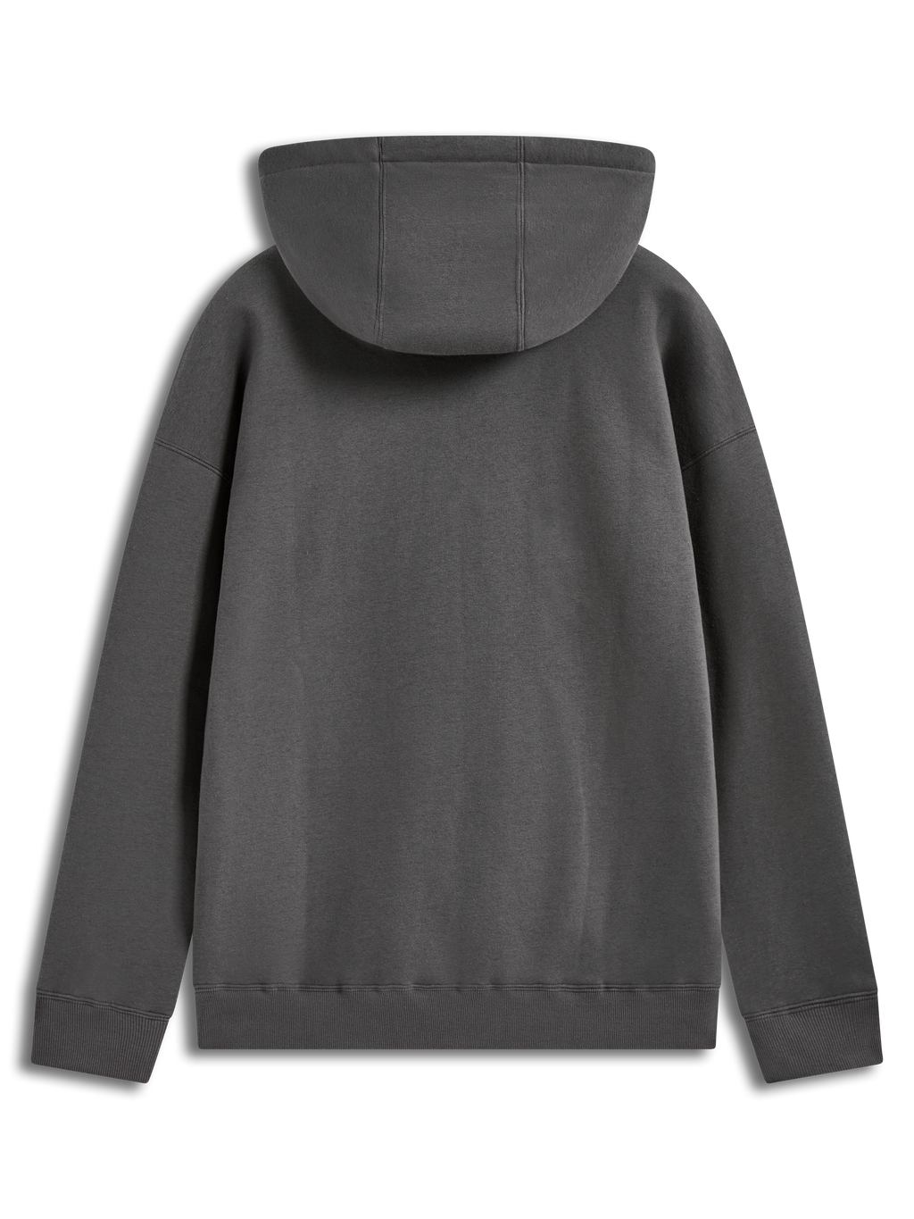 Alpinestars Prelude Oversized Hoodie, sudadera con capucha de forro polar, gris carbón, ajuste holgado, vista posterior.
