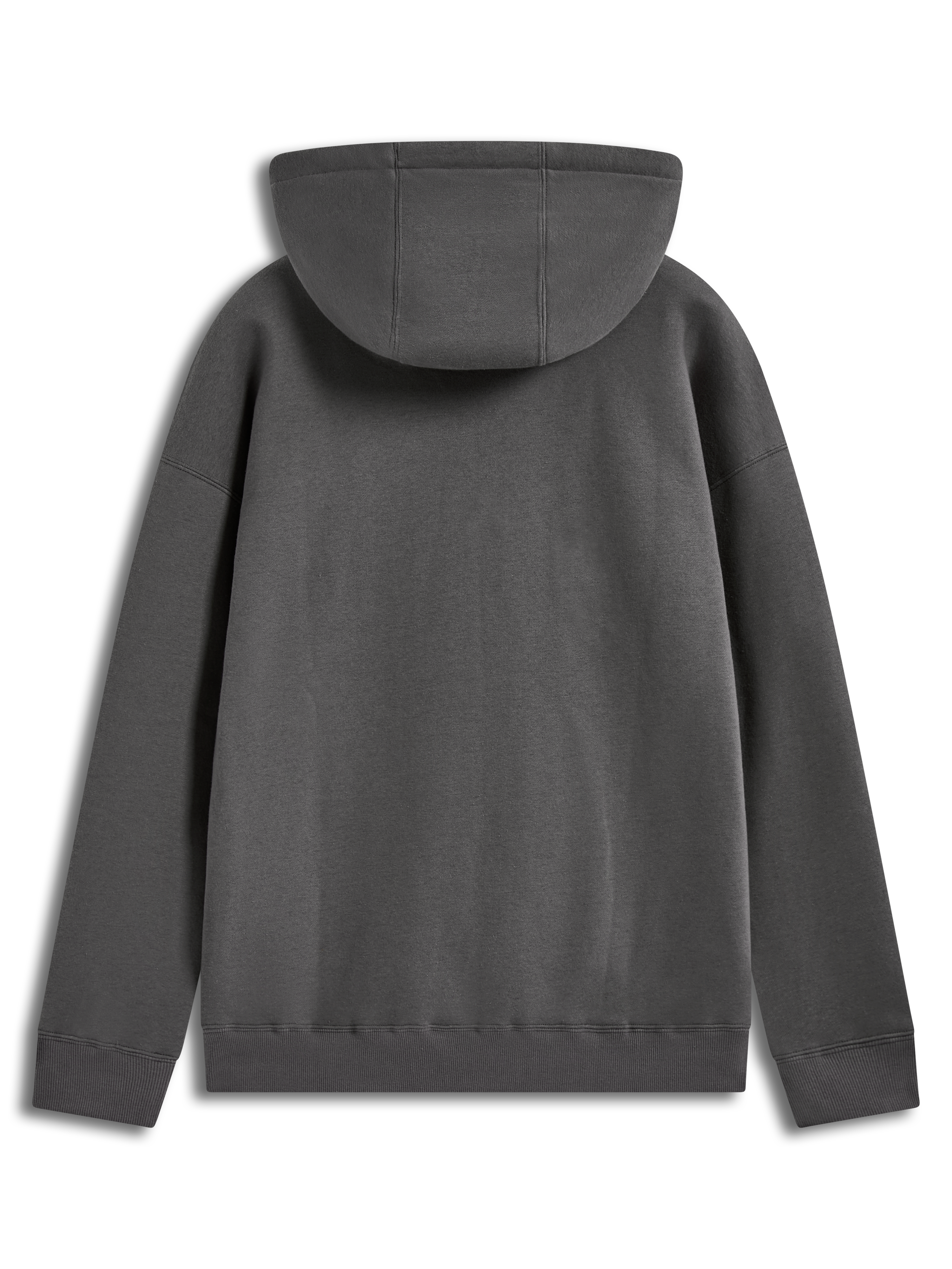 Alpinestars Prelude Oversized Hoodie, sudadera con capucha de forro polar, gris carbón, ajuste holgado, vista posterior.