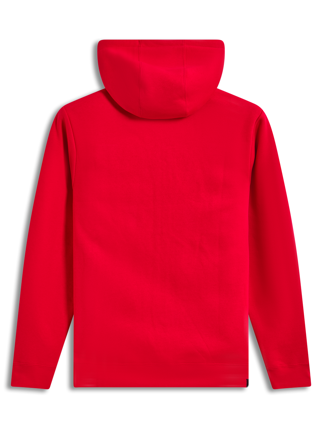 Alpinestars Race Wordmark Hoodie, sudadera con capucha de forro polar, roja, vista trasera, estilo casual y de automovilismo.