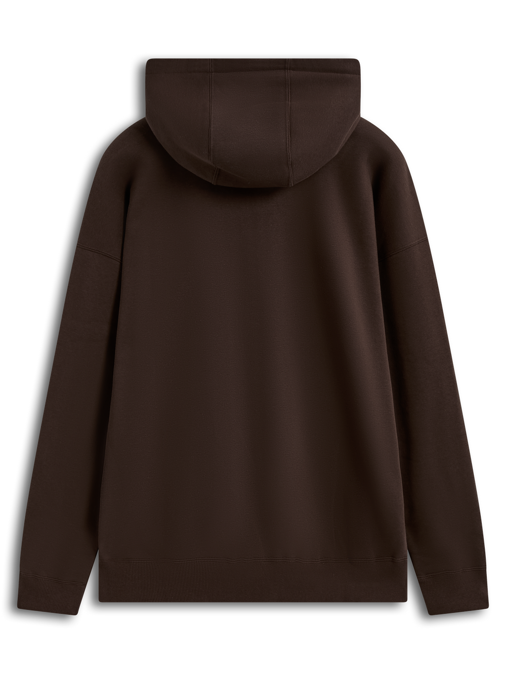 Alpinestars Entity Oversized Hoodie, sudadera de forro polar, marrón, vista trasera con hombros caídos