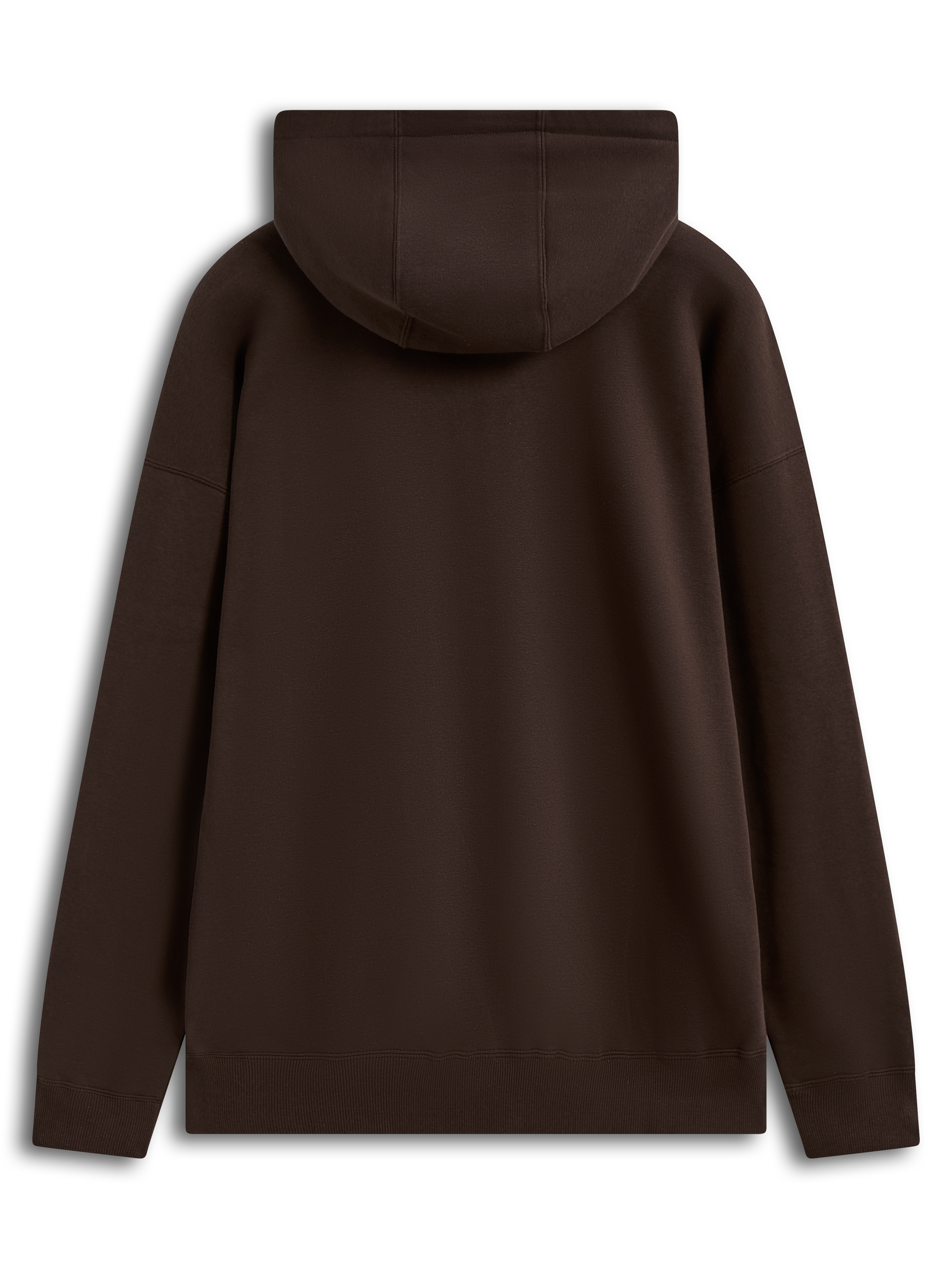 Alpinestars Entity Oversized Hoodie, sudadera de forro polar, marrón, vista trasera con hombros caídos