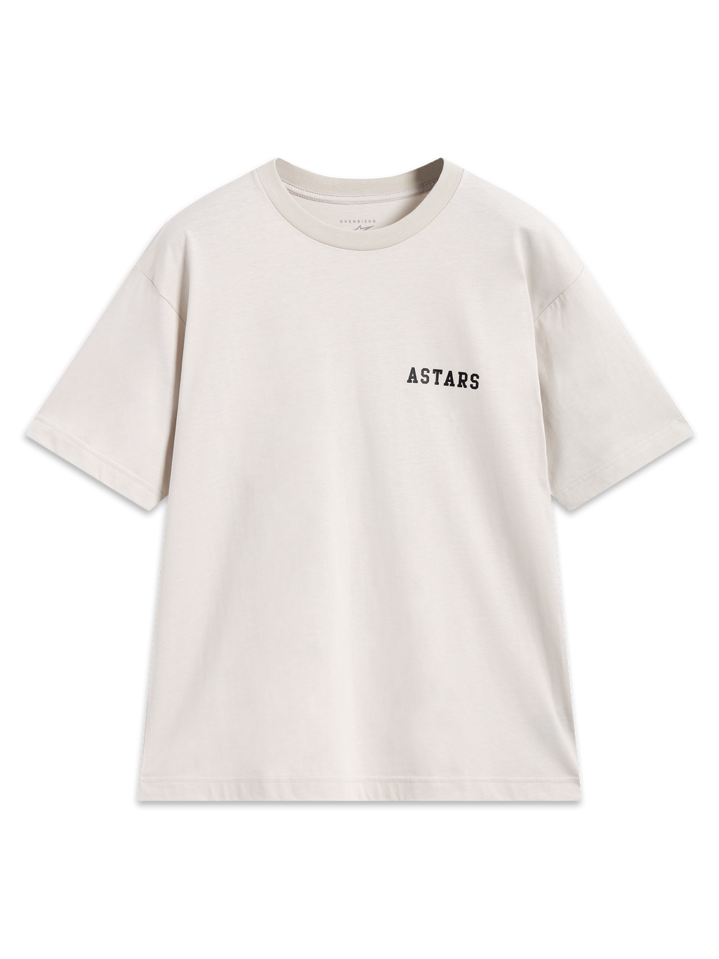 Alpinestars Latitude Oversized CSF Tee, camiseta de mangas cortas, beige arena con logotipo Astars negro, ajuste oversized.