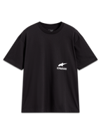 Alpinestars Institute Oversized CSF Tee, camiseta de mangas cortas negra con logotipo y eslogan blancos, estilo oversized