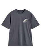 Alpinestars Ghost Oversized CSF, camiseta de mangas cortas, gris carbón, pequeño logotipo Astars en el pecho, estilo oversize, ropa deportiva casual