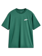 Alpinestars Checkback Oversized CSF, camiseta de mangas cortas verde con logo Astars blanco, ropa deportiva casual