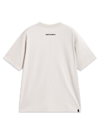 Alpinestars Mandate Oversized CSF Tee, camiseta de mangas cortas, ropa deportiva casual, beige, con corte oversize y gráfico en la nuca.