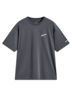 Alpinestars Mandate Oversized CSF Tee, camiseta gris carbón de mangas cortas con logo de estrella blanco, ropa deportiva casual.