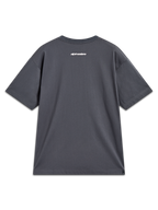 Alpinestars Mandate Oversized CSF Tee, camiseta gris carbón de mangas cortas con gráfico blanco en la espalda, estilo casual