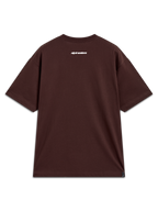 Alpinestars Mandate Oversized CSF Tee, camiseta de mangas cortas marrón, con gráfico blanco en la espalda, ropa deportiva