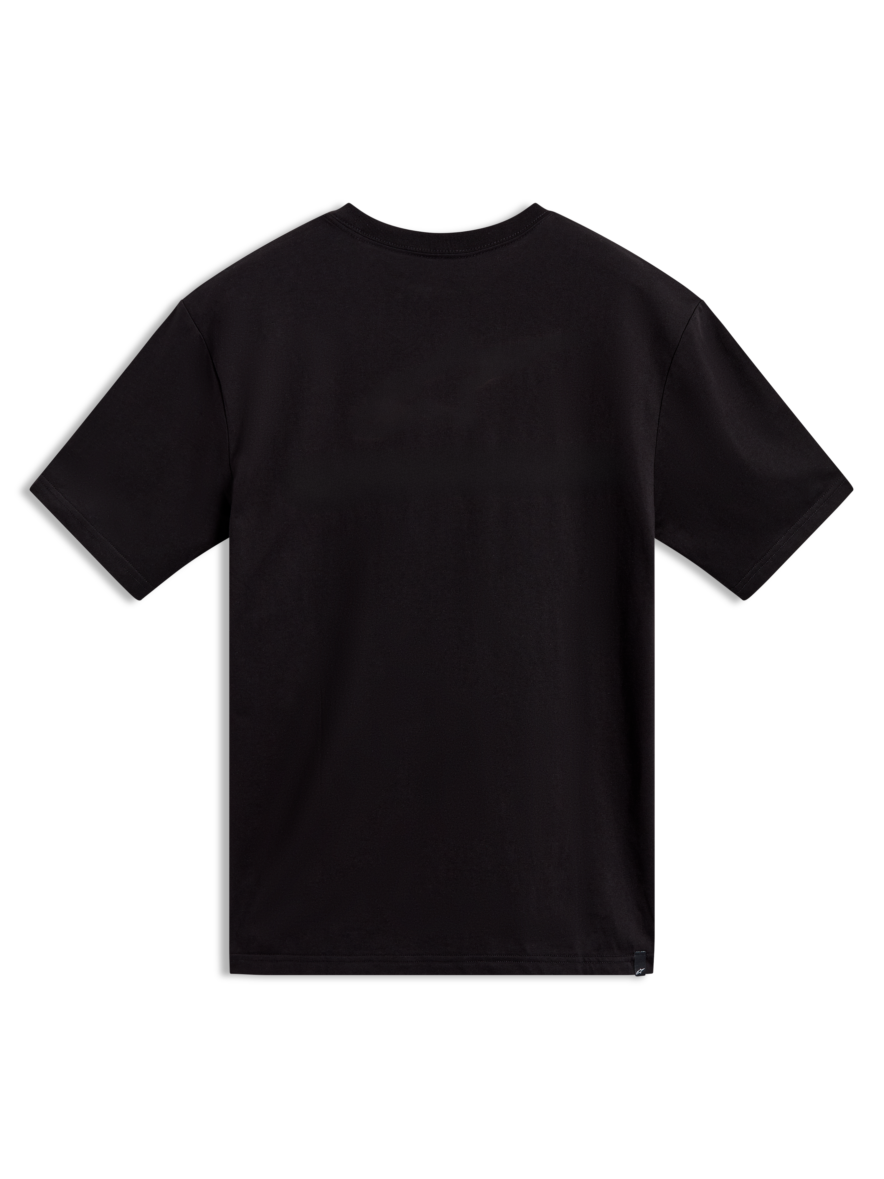 Alpinestars Elliptogrit CSF Tee, camiseta de mangas cortas, negra, vista trasera con diseño limpio y minimalista, ropa deportiva