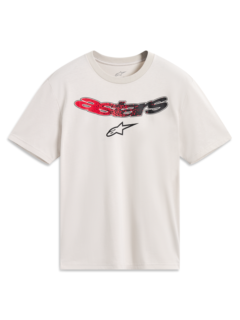 Alpinestars Elliptogrit CSF Tee, camiseta arena de mangas cortas con logo Astars degradado en rojo y negro.